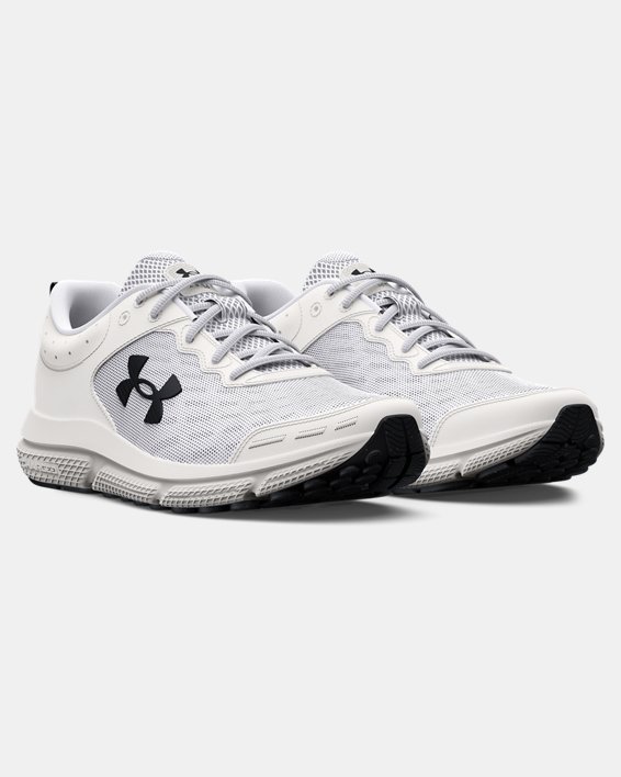 Men's UA Charged Assert 10 Running Shoes, White, pdpMainDesktop image number 3